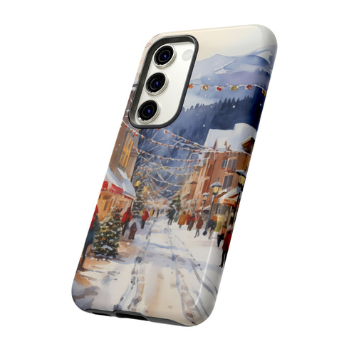 Bustling Victorian Christmas Market - Impact Resistant Phone Case